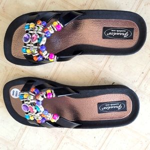 NWOT Grandco Bedazzled Sandals